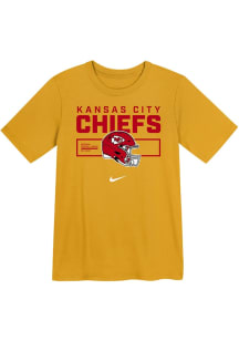 Nike Kansas City Chiefs Boys Gold Helmet Essential Short Sleeve T-Shirt