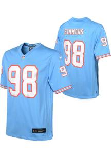 Jeffery Simmons Tennessee Titans Youth Light Blue Nike Alt 2 Replica Football Jersey