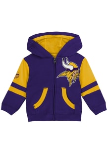 Minnesota Vikings Toddler Stadium Long Sleeve Full Zip Sweatshirt - Purple
