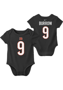 Joe Burrow  Nike Cincinnati Bengals Baby Black Nike Fuse NN Short Sleeve Player One Piece