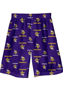 Minnesota Vikings Boys Purple All Over Logo Sleep Shorts