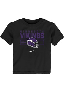 Nike Minnesota Vikings Toddler Black Helmet Essential Short Sleeve T-Shirt