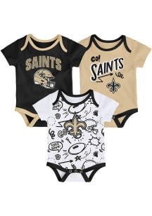 New Orleans Saints Baby Black All Day Play One Piece