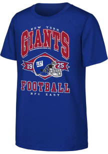 New York Giants Youth Blue Kick Off Short Sleeve T-Shirt