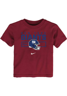 Nike New York Giants Toddler Red Helmet Essential Short Sleeve T-Shirt
