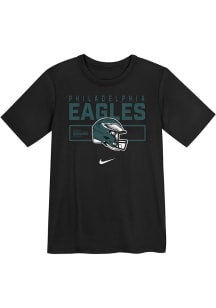 Nike Philadelphia Eagles Boys Black Helmet Essential Short Sleeve T-Shirt