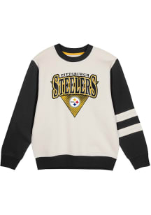 Pittsburgh Steelers Boys White No Pressure Long Sleeve Crew Sweatshirt