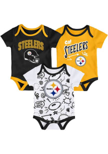 Pittsburgh Steelers Baby Black All Day Play One Piece