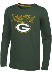 Green Bay Packers Youth Green Hyped Up Long Sleeve T-Shirt