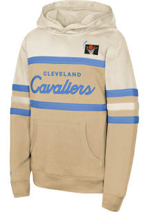 Mitchell and Ness Cleveland Cavaliers Youth White Head Coach Long Sleeve Hoodie