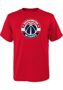 Washington Wizards Youth Red Primary Logo Short Sleeve T-Shirt