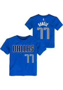 Luka Doncic Dallas Mavericks Toddler Blue Flat Replica NN Short Sleeve Player T Shirt