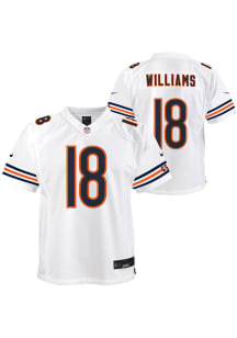Caleb Williams Chicago Bears Youth White Nike Away Game Football Jersey