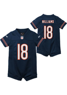 Caleb Williams Chicago Bears Baby Navy Blue Nike Home Replica Romper Football Jersey
