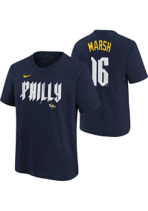 Brandon Marsh Philadelphia Phillies Youth Navy Blue City Connect NN Player Tee