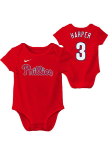 Bryce Harper  Nike Philadelphia Phillies Baby Red Fuse NN Short Sleeve Player One Piece
