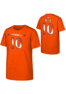 Bo Nix Denver Broncos Youth Orange Thermal NN Player Tee