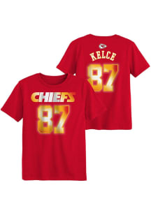 Travis Kelce  Kansas City Chiefs Boys Red Thermal NN Short Sleeve T-Shirt