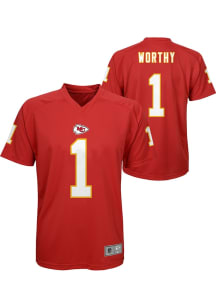 Xavier Worthy Kansas City Chiefs Youth Red V-Neck NN Player Tee
