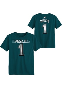 Jalen Hurts  Philadelphia Eagles Boys Teal Thermal NN Short Sleeve T-Shirt