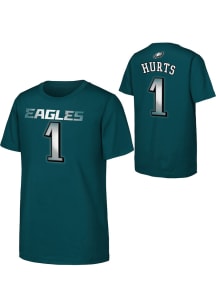 Jalen Hurts Philadelphia Eagles Youth Teal Thermal NN Player Tee