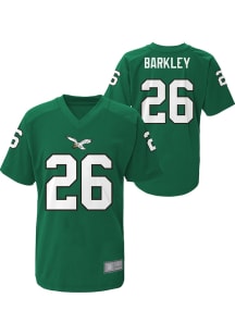 Saquon Barkley  Philadelphia Eagles Boys Kelly Green V-Neck Retro NN Short Sleeve T-Shirt