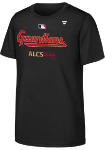 Cleveland Guardians Youth Black Div Series Clinch Locker Room Short Sleeve T-Shirt
