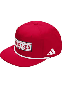 Adidas Nebraska Cornhuskers Red LR ROPE ADJ CAP Mens Snapback Hat
