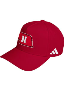 Adidas Nebraska Cornhuskers LOCAL A-FRAME Adjustable Hat - Red