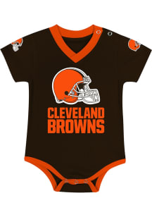 Cleveland Browns Baby Brown Team Leader Short Sleeve One Piece