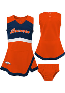 Denver Broncos Toddler Girls Orange Cheer Captain Sets Cheer Dress