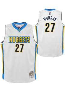 Jamal Murray  Mitchell and Ness Denver Nuggets Youth Swingman Home White Basketball Jersey