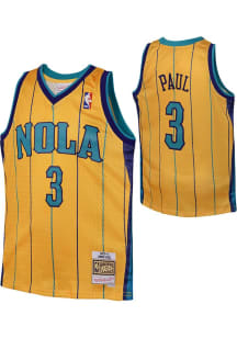 Chris Paul  Mitchell and Ness New Orleans Pelicans Boys Yellow Swingman Alt Basketball Jersey