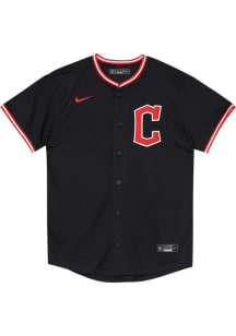 Nike Cleveland Guardians Boys Navy Blue Alt. 1 Replica Blank Baseball Jersey