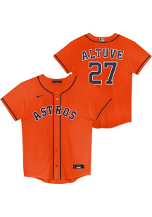 Jose Altuve  Houston Astros Boys Orange Alt. 1 Replica Baseball Jersey