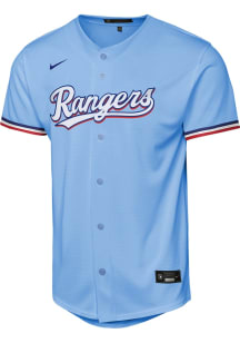 Nike Texas Rangers Youth Light Blue Alt. 1 Replica Blank Jersey