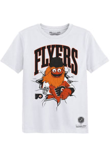 Gritty  Mitchell and Ness Philadelphia Flyers Boys White Breakout Short Sleeve T-Shirt