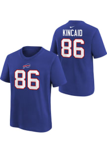 Dalton Kincaid Buffalo Bills Youth Blue Nike NN Player Tee