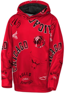 Chicago Bulls Youth Red Moving Violation Long Sleeve Hoodie