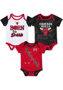 Chicago Bulls Baby Red Born To Hoop One Piece