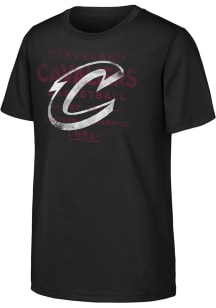Cleveland Cavaliers Youth Black Half Court Short Sleeve T-Shirt