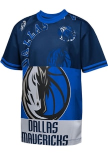 Dallas Mavericks Youth Navy Blue Ball Handler Short Sleeve T-Shirt