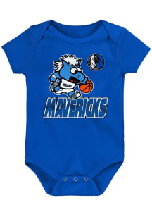 Outer Stuff Champ Dallas Mavericks Baby Blue Mascot Dribbler Short Sleeve One Piece