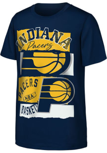 Indiana Pacers Youth Navy Blue In The Paint Short Sleeve T-Shirt