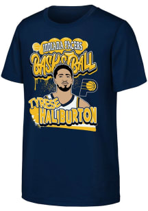 Tyrese Haliburton Indiana Pacers Youth Navy Blue Baller Player Tee
