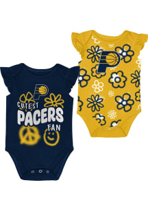 Indiana Pacers Baby Navy Blue Power Dribble Set One Piece