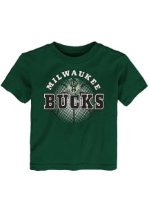 Milwaukee Bucks Toddler Green Tip Off Time Short Sleeve T-Shirt