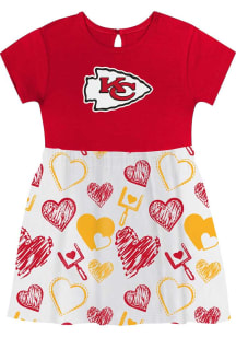 Kansas City Chiefs Baby Girls Red All Heart Short Sleeve Dress