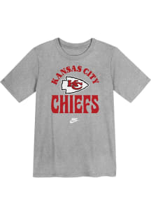 Nike Kansas City Chiefs Boys Grey Nike Retro Groove Short Sleeve T-Shirt