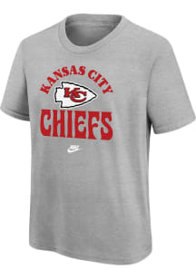 Nike Kansas City Chiefs Youth Grey Nike Retro Groove Short Sleeve T-Shirt